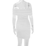 Off-Shoulder Ruched Mini Dress image 7