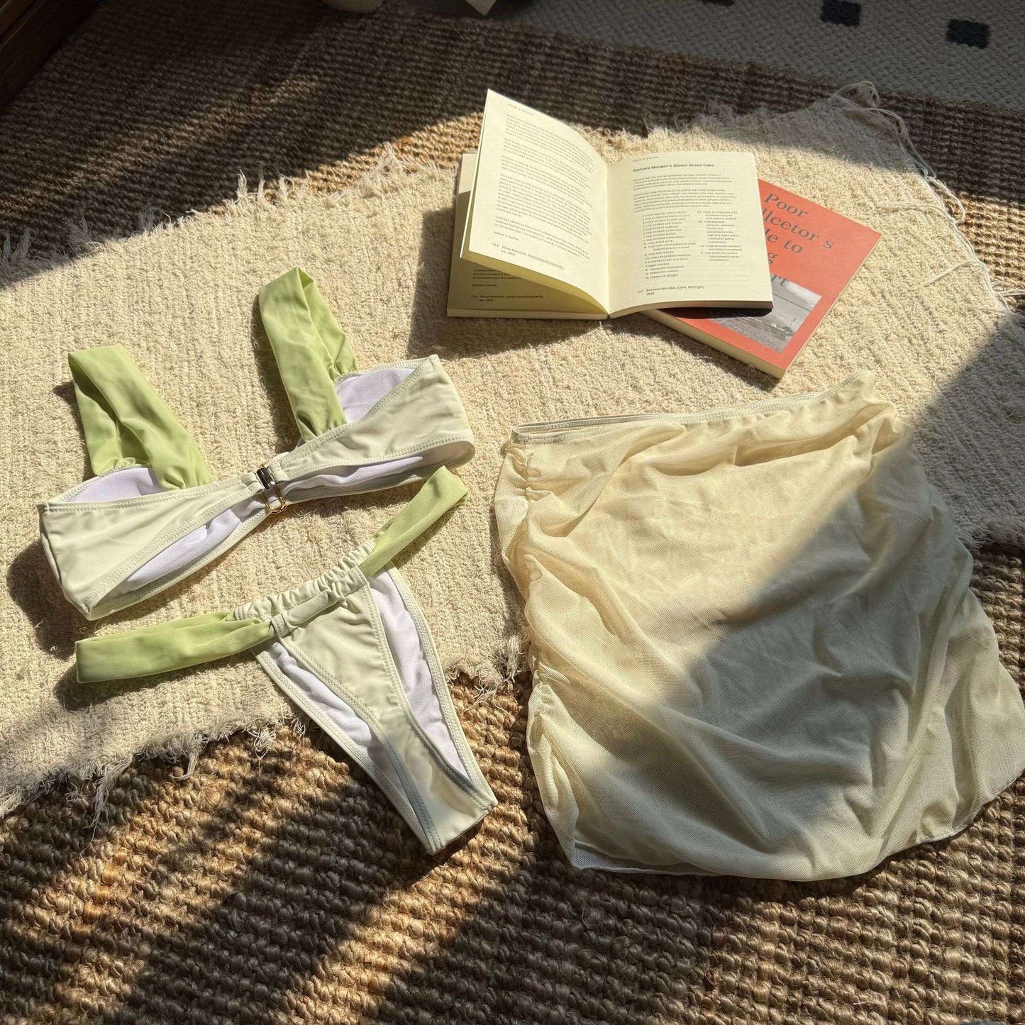 Elegant Two-Tone Bikini with Sheer Sarong image 5