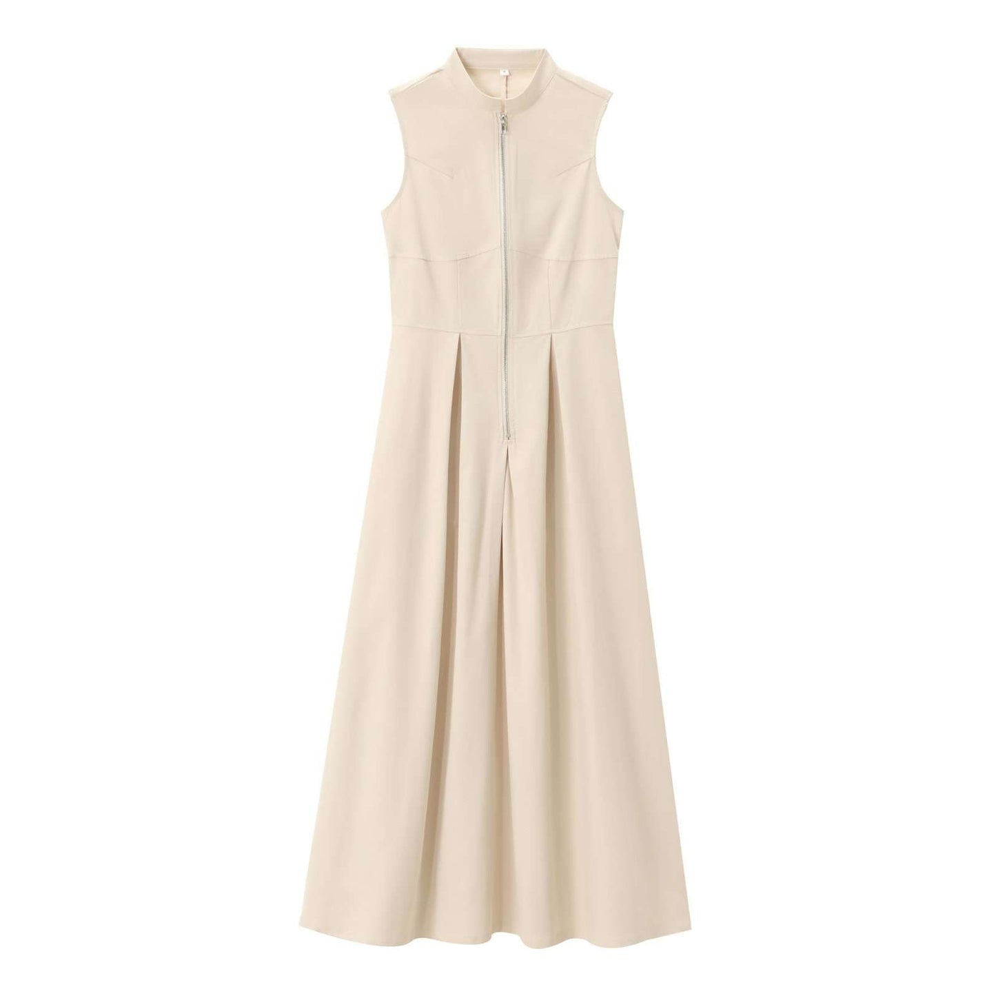Sleeveless Zip-Front Midi Dress image 2