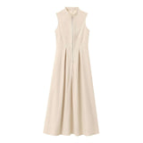 Sleeveless Zip-Front Midi Dress image 2