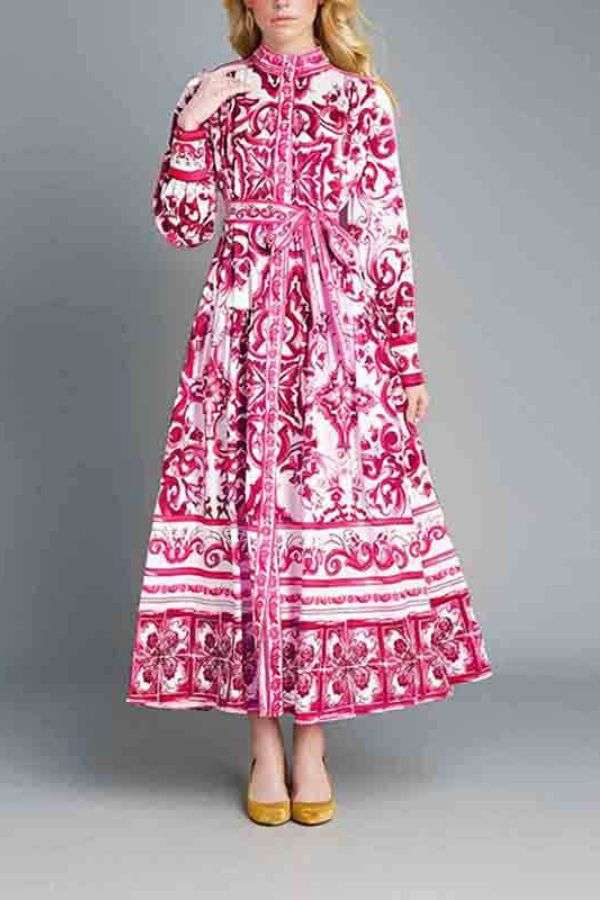 Floral Print Button Up Maxi Dress image 0