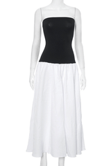 Elegant Contrast Maxi Dress image 6
