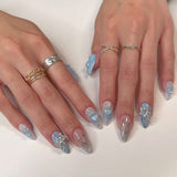 Ombre Starry Nail Art Set - Free Size, Blue image