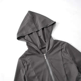 Ribbed Hooded Crop Jacket Skirt Set image 4