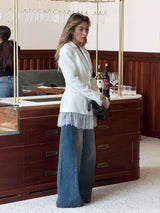 Structured Jacket with Lace Trim Details image 4