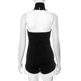 Sleeveless Turtleneck Romper with Ruffled Hem image 4