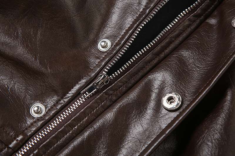 Stylish Faux Leather Cropped Jacket image 6