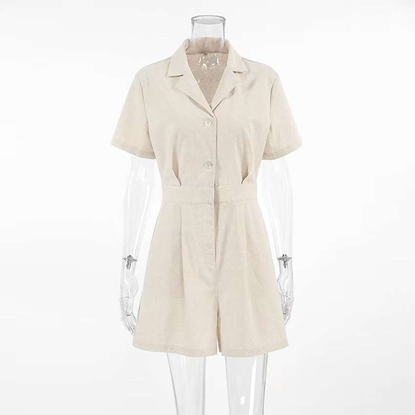 Casual Chic Button-Up Romper image 2