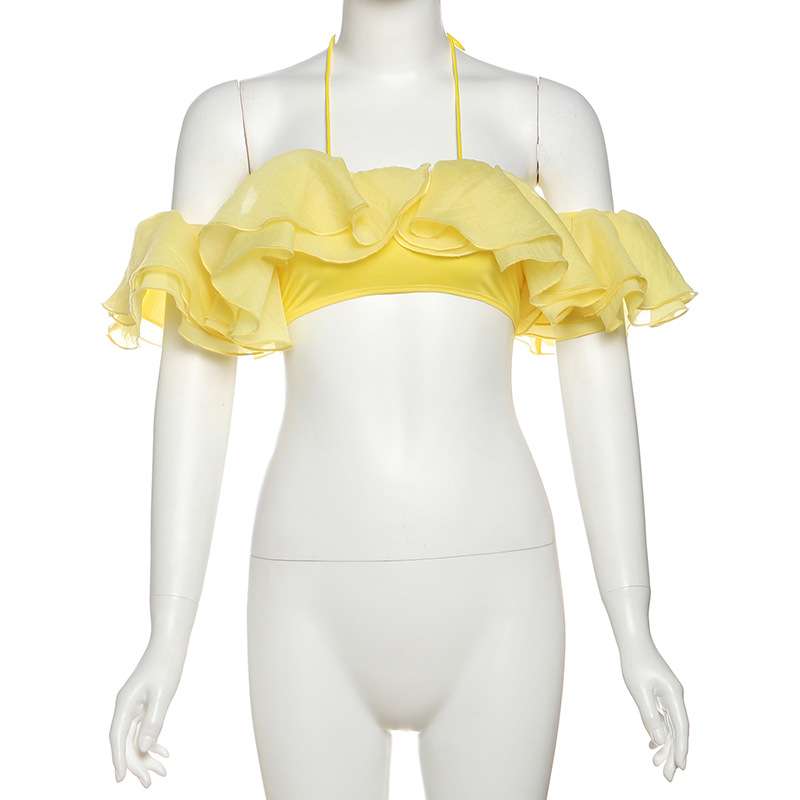 Ruffled Off-Shoulder Crop Top image 7