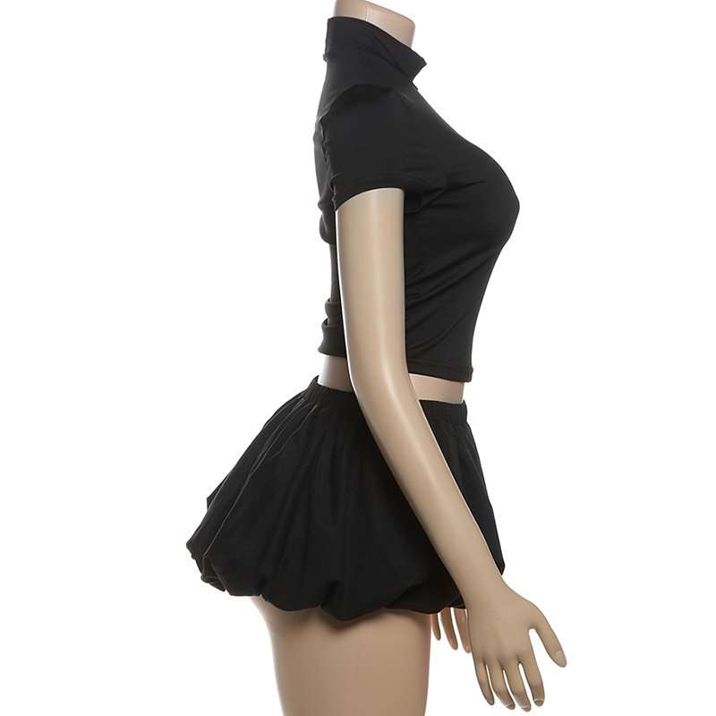 Crop Top & Puff Mini Skirt Set image 5