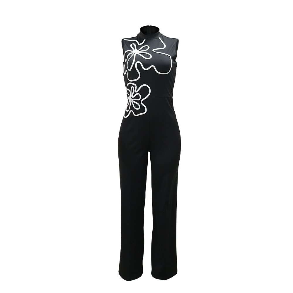 Sleeveless Floral Embroidered Jumpsuit image 4