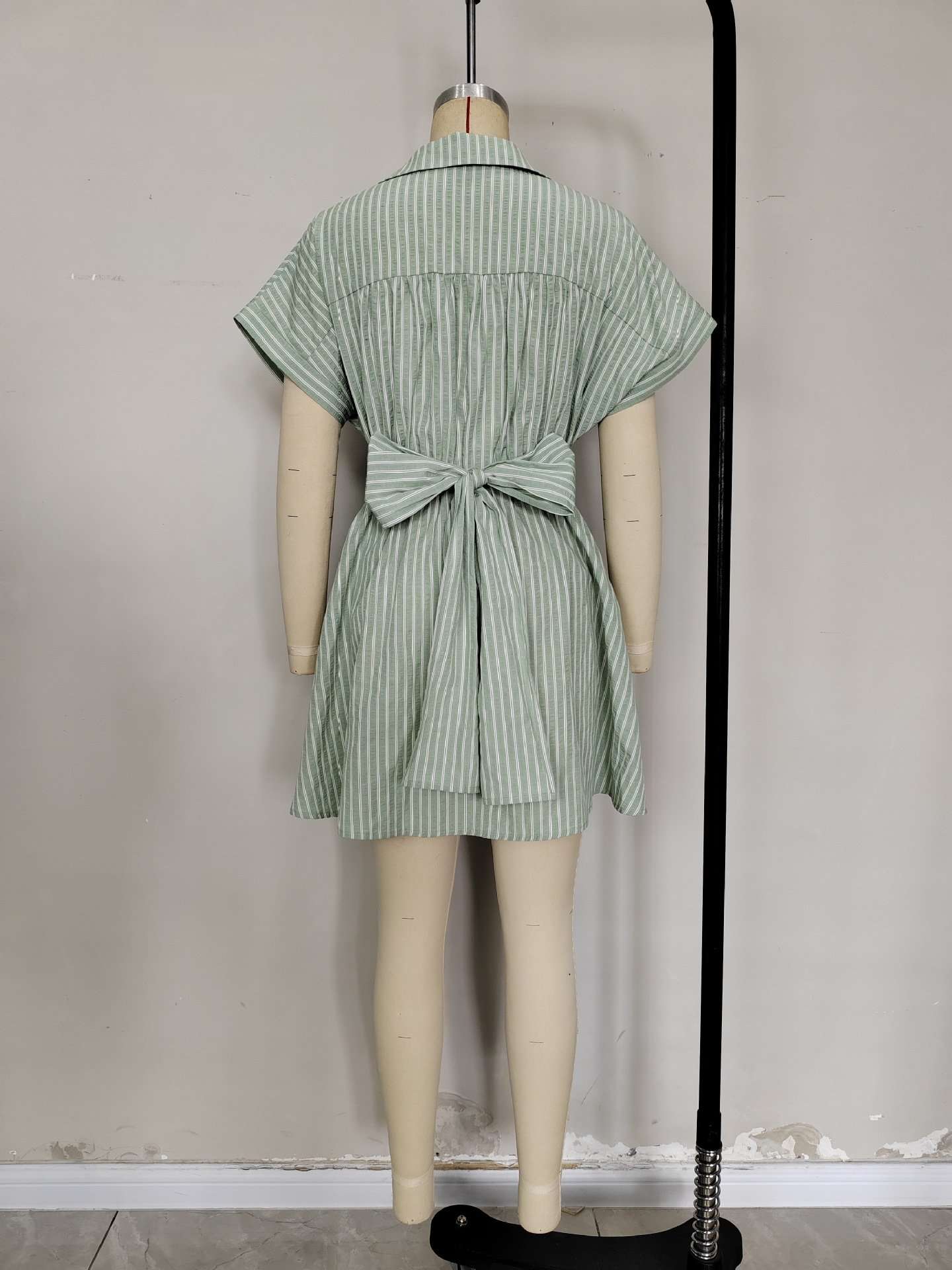 Stylish Striped Tie-Front Summer Dress image 4
