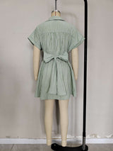 Stylish Striped Tie-Front Summer Dress image 4