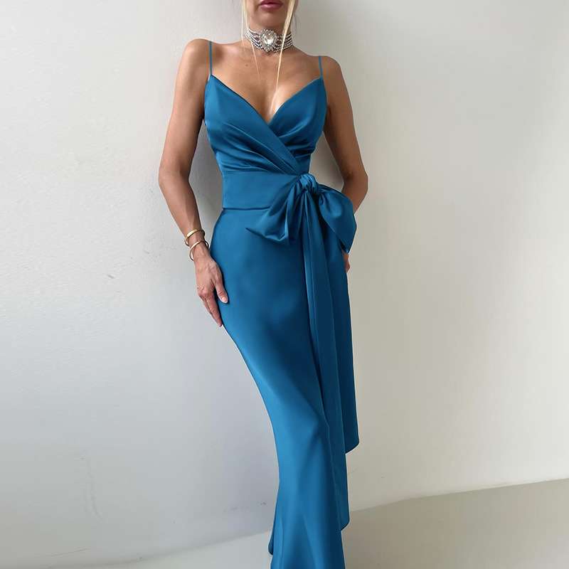 Wrap Dress with Bow Detail image 1