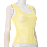 Yellow Sheer Tank Top image 3