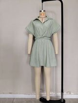 Stylish Striped Tie-Front Summer Dress image 3