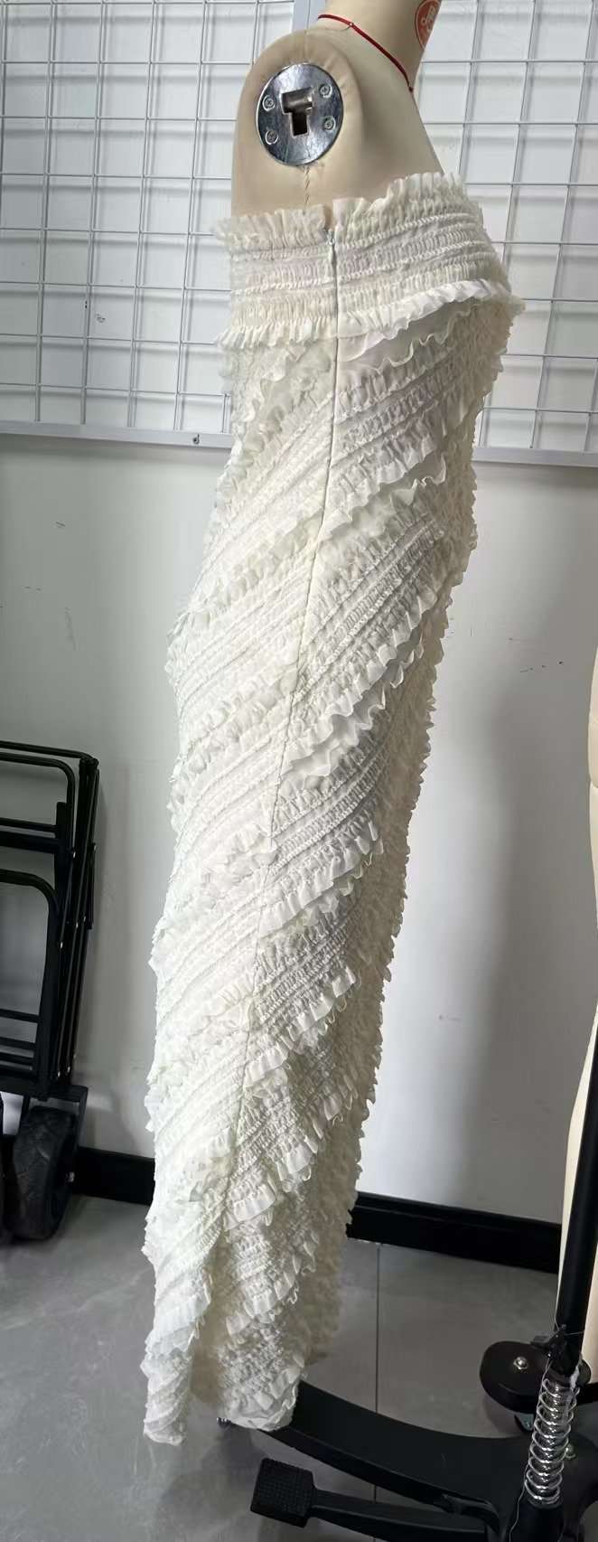 Strapless Textured Maxi Dress image 5