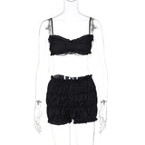 2-Piece Summer Ruched Sleeveless Crop Camisole & Shorts image 6