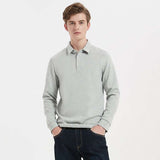 Long Sleeve Polo Shirt for Men image 5