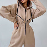 Zipper Jumpsuit Hoodies One Piece Outfit image 8