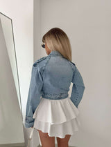 Casual Chic Denim Jacket with Belt Detail image 4