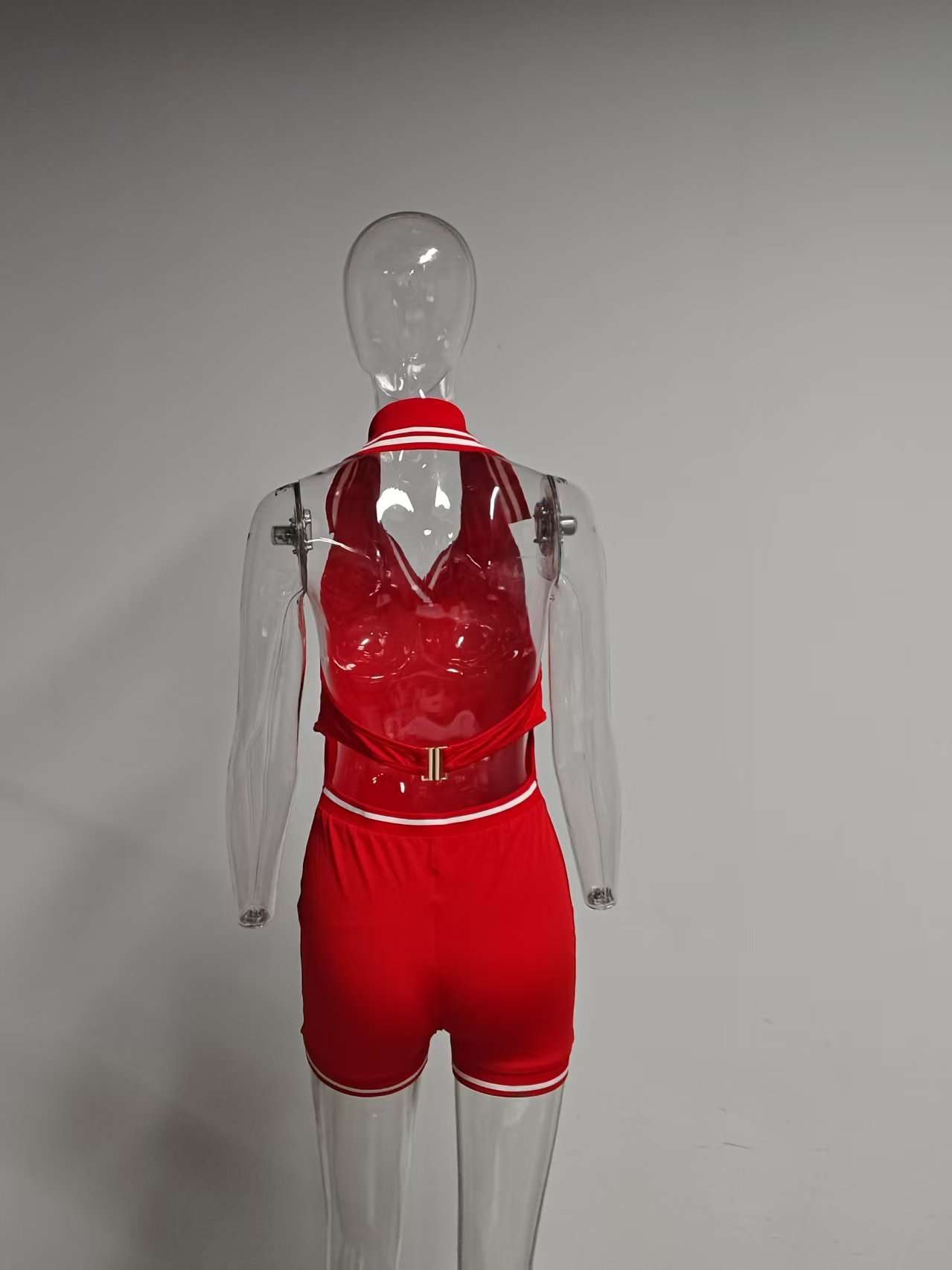 Retro Sporty Halter Romper image 5