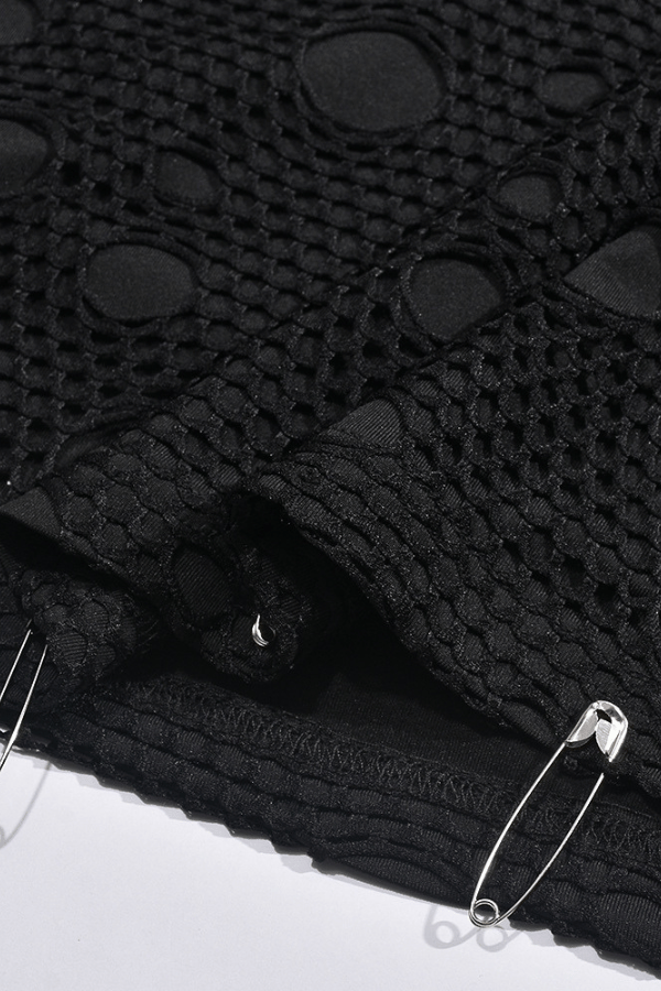 Midnight Seduction Mesh Halter Dress image 6