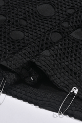 Midnight Seduction Mesh Halter Dress image 6