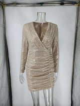 Sparkling sequin dress with V-neckline image 6