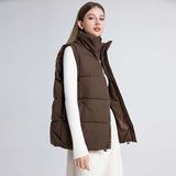 Casual On the Go Puffer Vest - M, Brown image