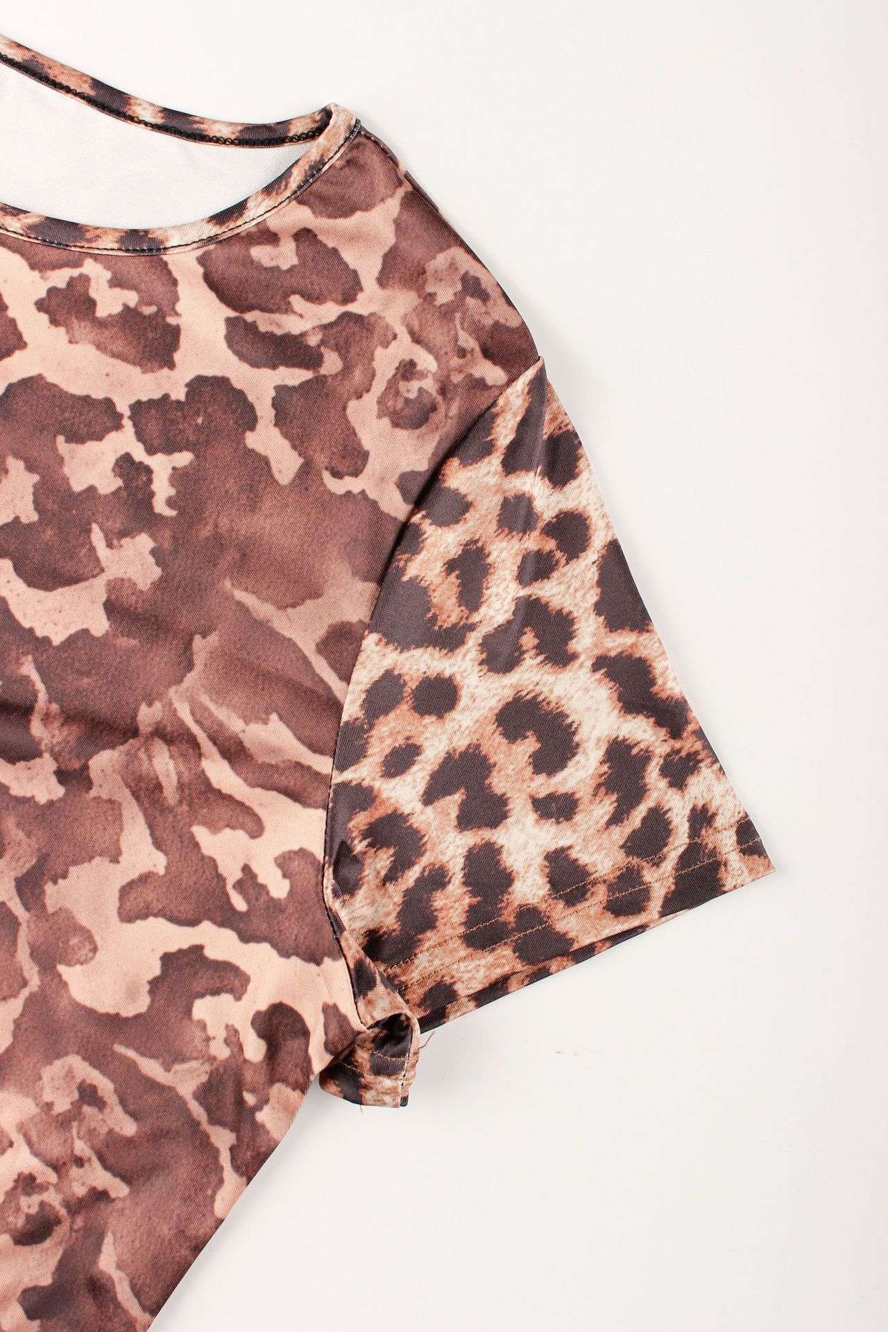 Leopard Print Crop Top & Flared Pants Set image 5