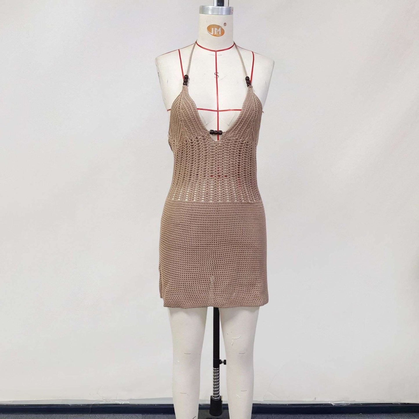 Crochet Halter Mini Dress image 4