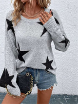 Casual Winter Top with White Star Pattern image 3