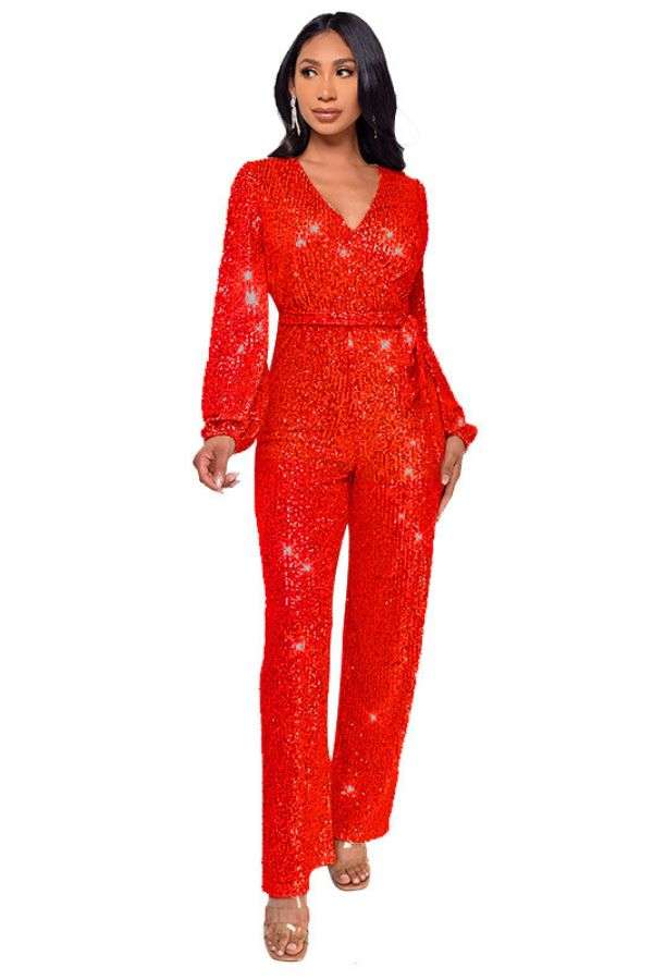 Sequin Dressy Casual JumpsuitS image 0
