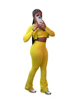 Sculpt Wear Flare 3-Piece Set - S, Yellow image