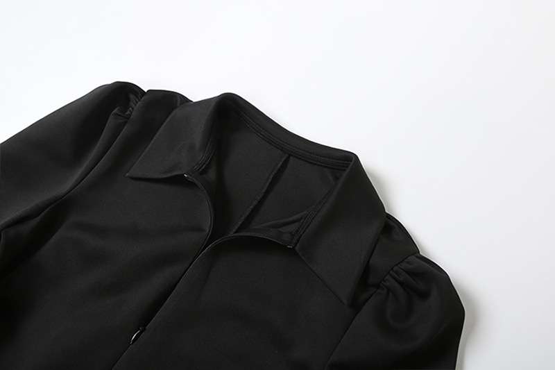 Chic Black Tie-Wrapping Dress image 6