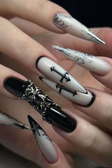 Gothic Stiletto Nail Art image 0