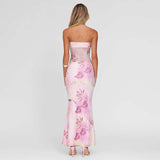 Floral Strapless Maxi Dress image 5