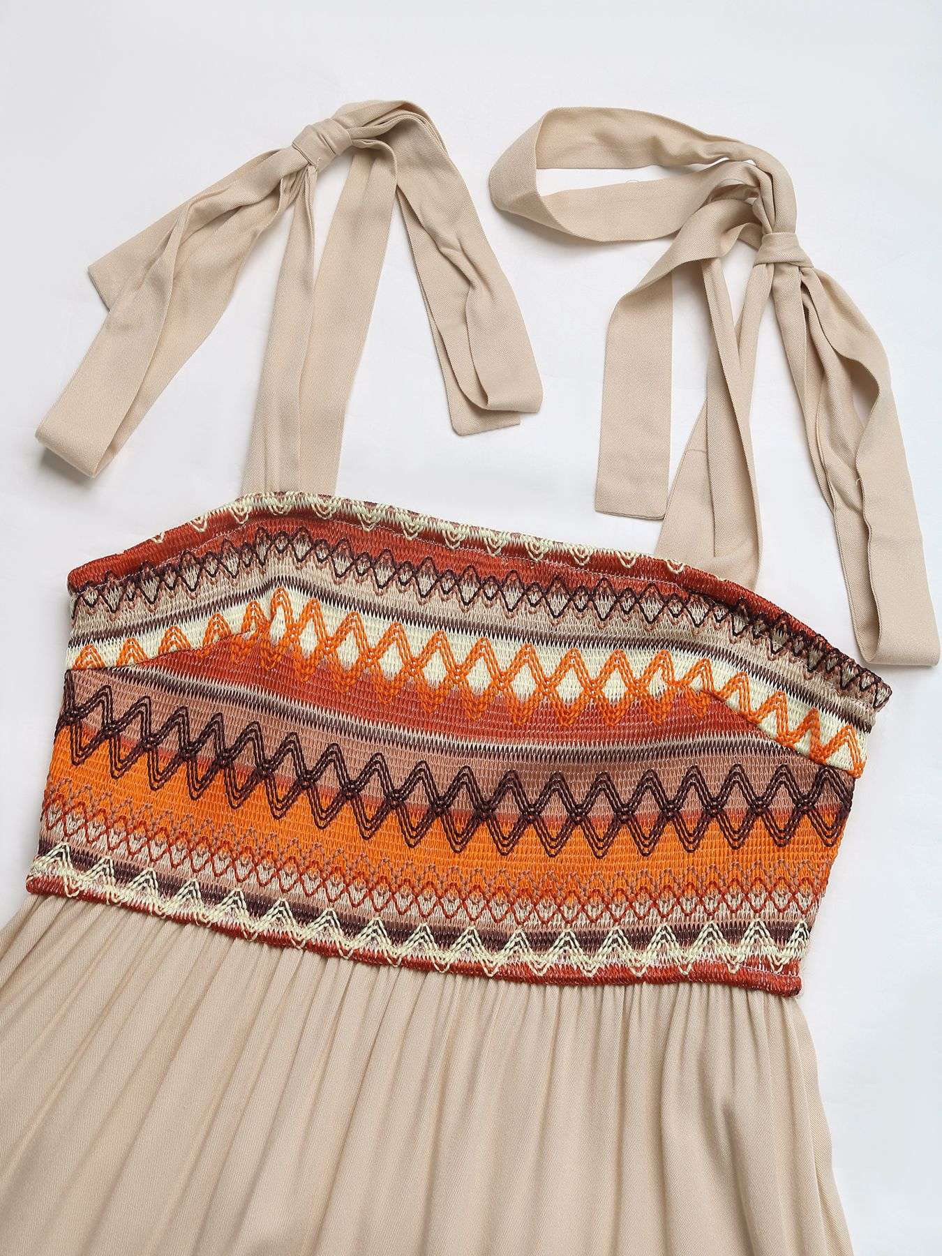 Boho Maxi Dress with Tie-Shoulder Details image 2