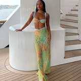 Paisley Print Bikini Top & Maxi Skirt image 1