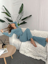 Knit Long Sleeve Top & Pajama Set image 3