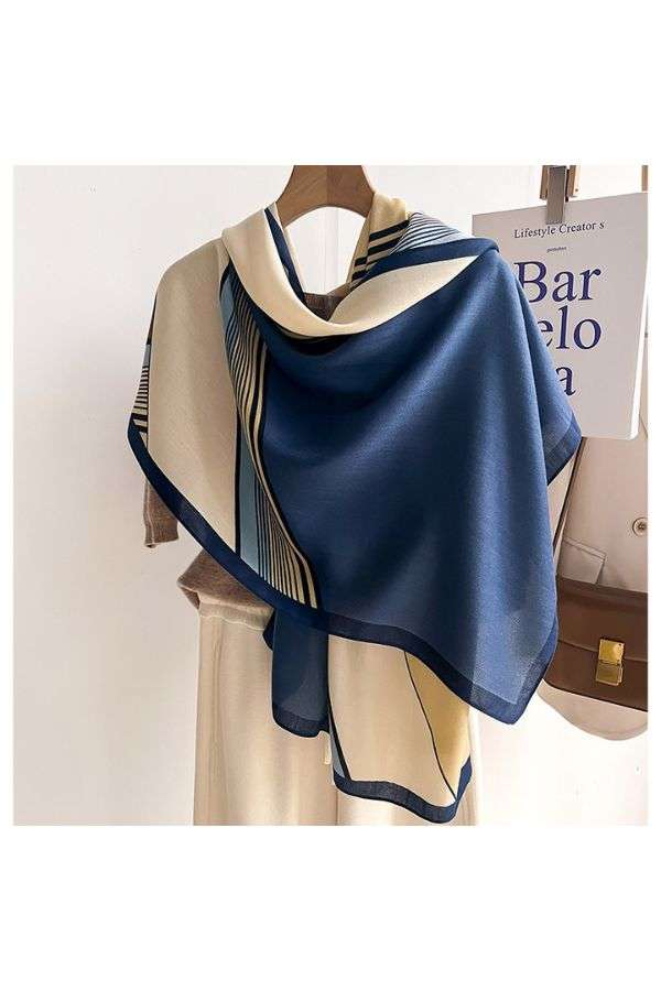 Color-Block Comfortable Luxury Scarf image 2