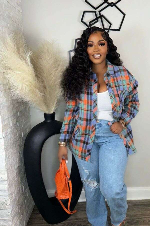 Fashion Casual Multicolor Shirt Jacket image 1