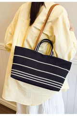 Stylish Striped Tote Bag image 0
