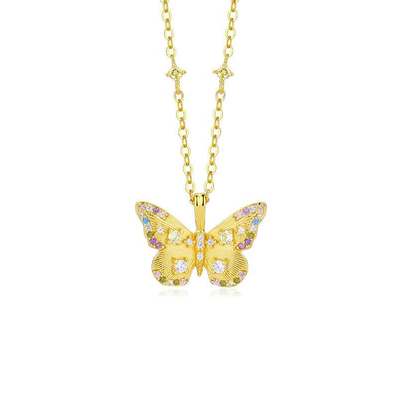 Gold Butterfly Pendant Necklace image 3