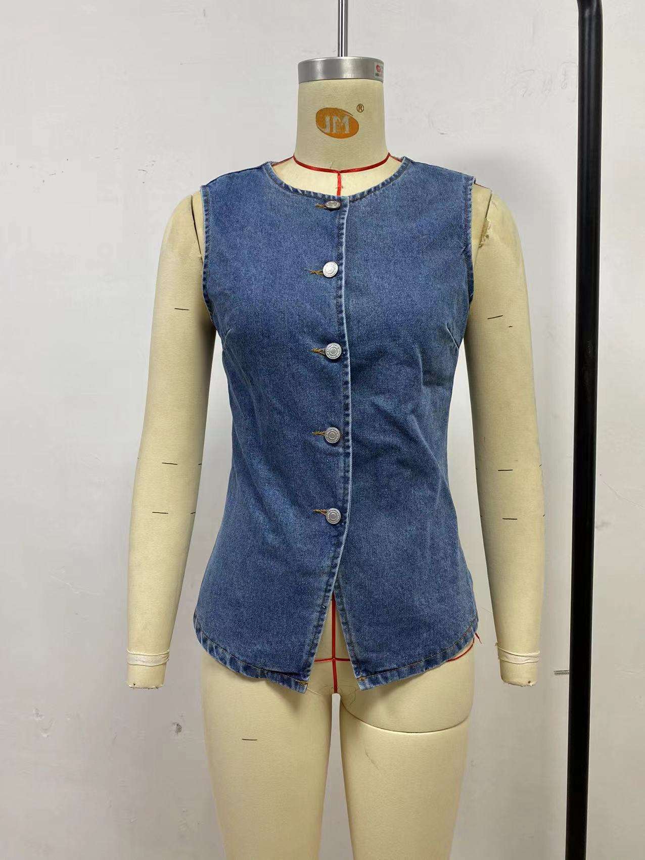 Asymmetric Button-Up Tank Top image 3