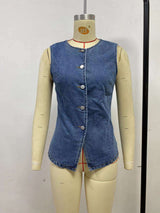 Asymmetric Button-Up Tank Top image 3