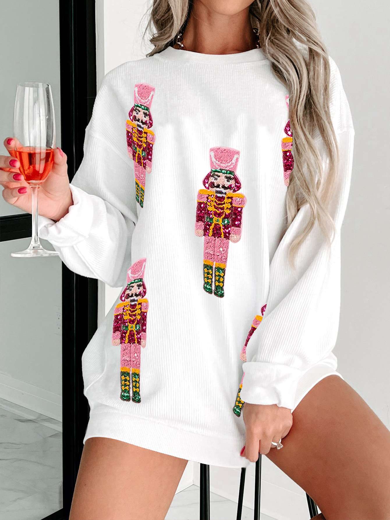 Nutcracker Graphic Holiday Sweater image 1