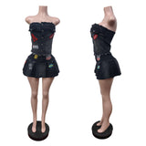 Edgy Patchwork Two-Piece Set image 2