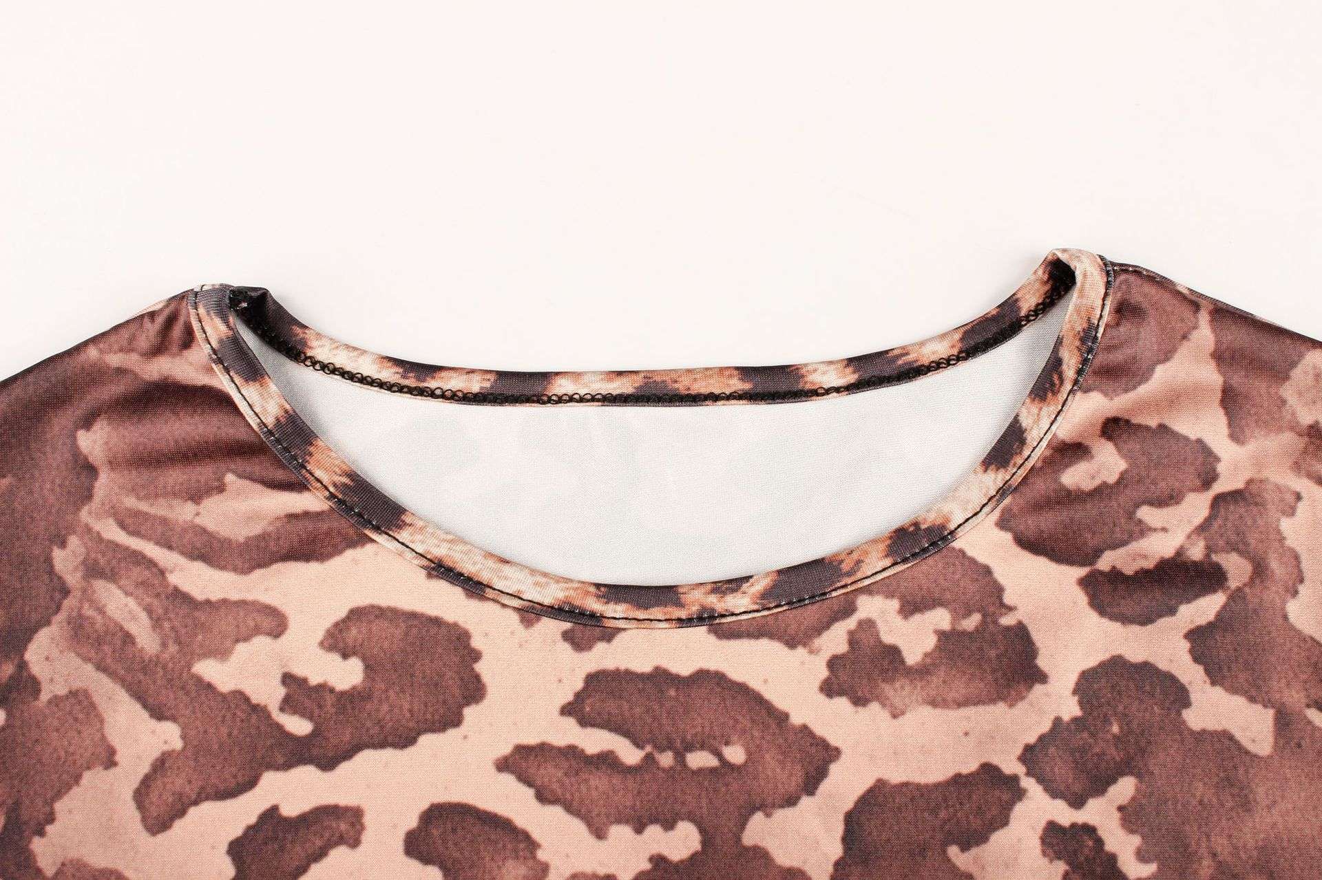 Leopard Print Crop Top & Flared Pants Set image 7